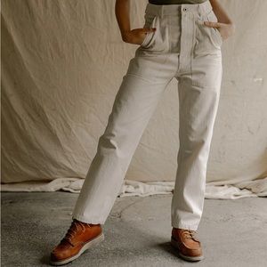 P&Co 304 Service Fatigue Pants in Ecru, UK size 12